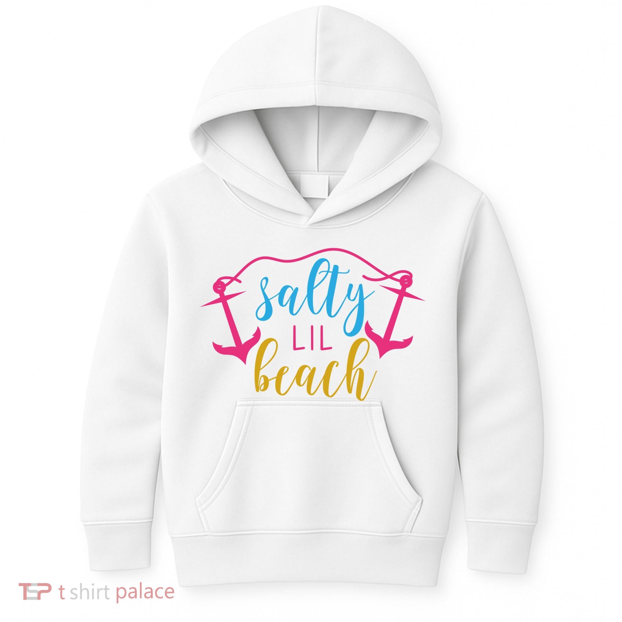 Salty Lil Beach Funny Vacation Kids Hoodie
