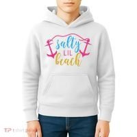 Salty Lil Beach Funny Vacation Kids Hoodie thumb 4