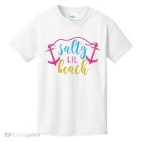 Salty Lil Beach Funny Vacation Kids T-Shirt thumb 0
