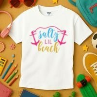 Salty Lil Beach Funny Vacation Kids T-Shirt thumb 3
