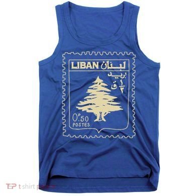 Support Lebanon Beirut Map Lebanese Flag Tank Top