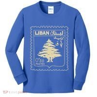 Support Lebanon Beirut Map Lebanese Flag Kids Long Sleeve Shirt thumb 0