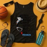 Scrub Life Coffee Scrubs And Rubber Gloves Nurses Week Tank Top thumb 4