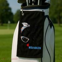 Scrub Life Coffee Scrubs And Rubber Gloves Nurses Week Golf Towel thumb 2