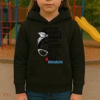 Scrub Life Coffee Scrubs And Rubber Gloves Nurses Week Kids Hoodie thumb 3