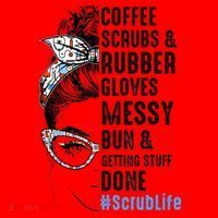 Scrub Life Coffee Scrubs And Rubber Gloves Nurses Week Santa Hat thumb 1