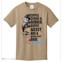 Scrub Life Coffee Scrubs And Rubber Gloves Nurses Week Kids T-Shirt thumb 0