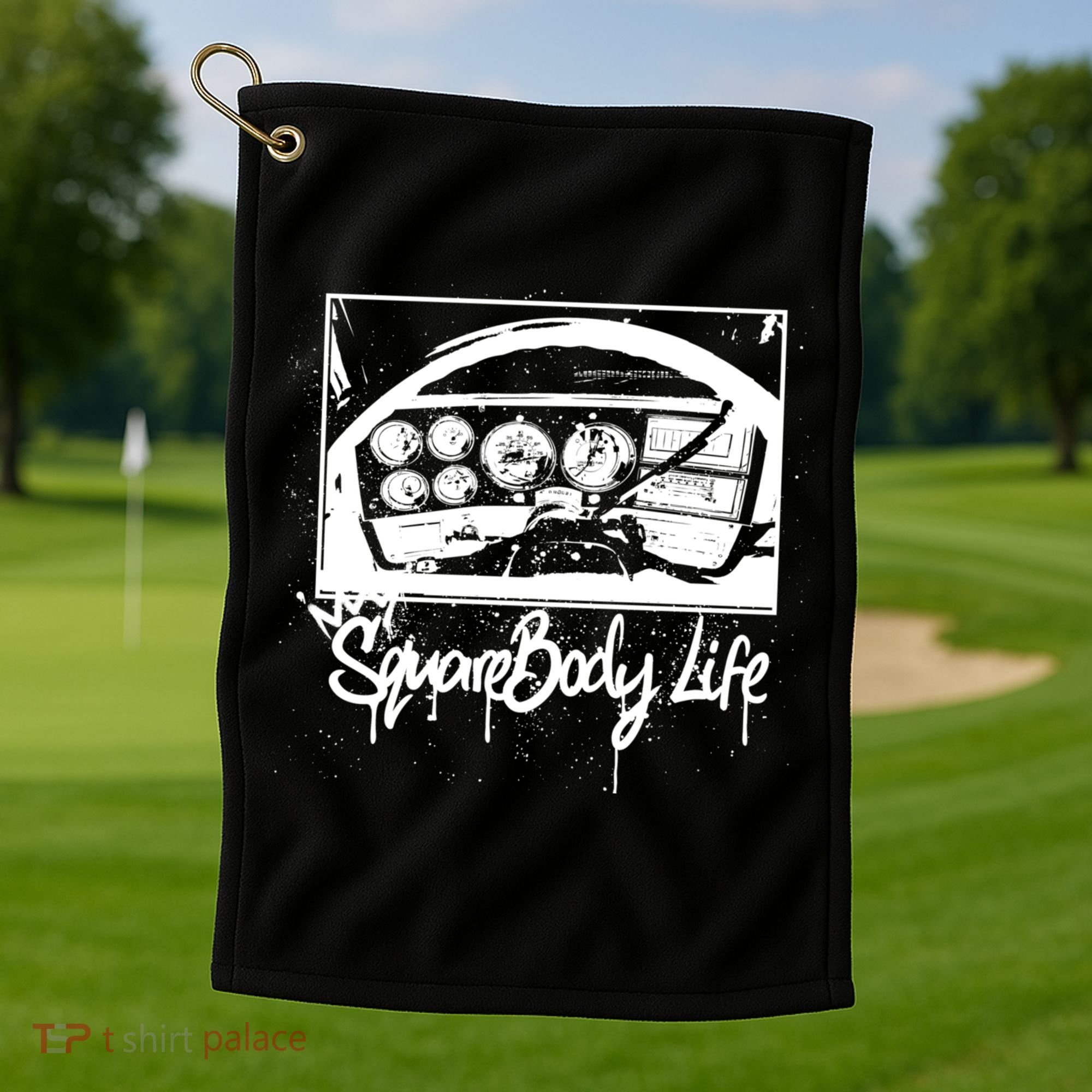 Squarebody Life C10 Classic Truck Squarebody Nation Golf Towel