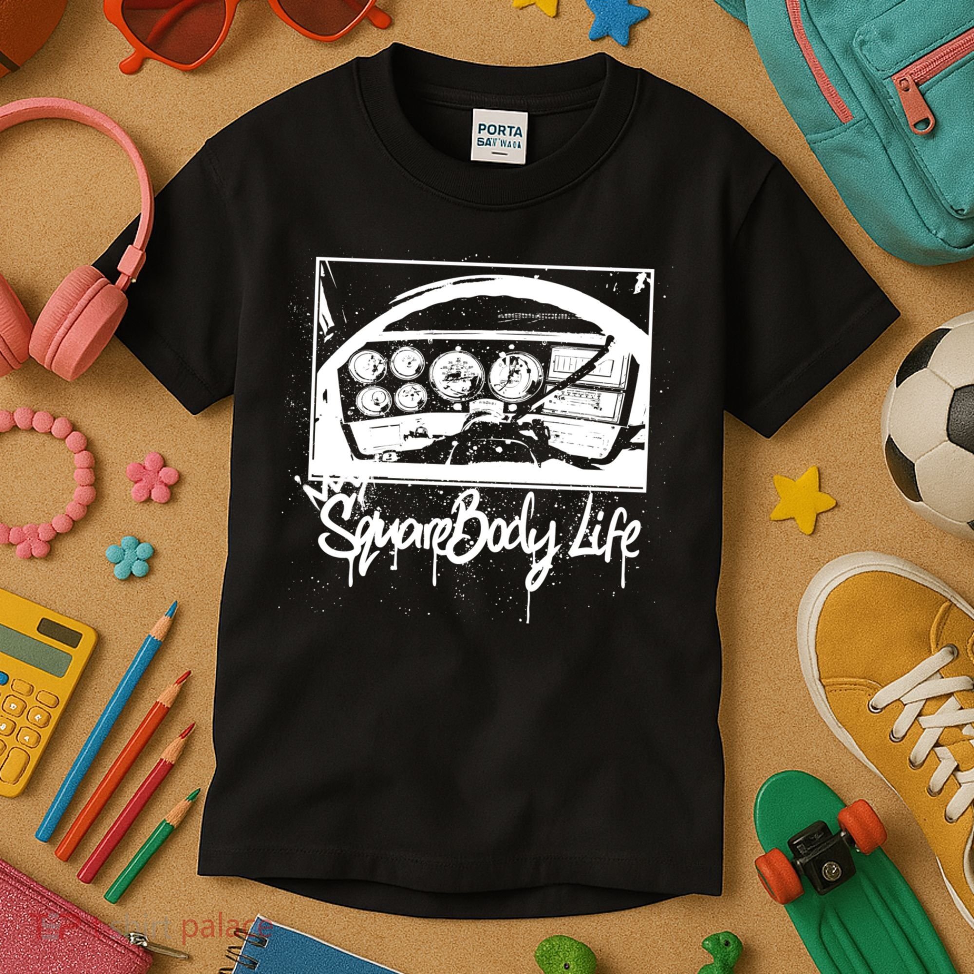 Squarebody Life C10 Classic Truck Squarebody Nation Kids T-Shirt