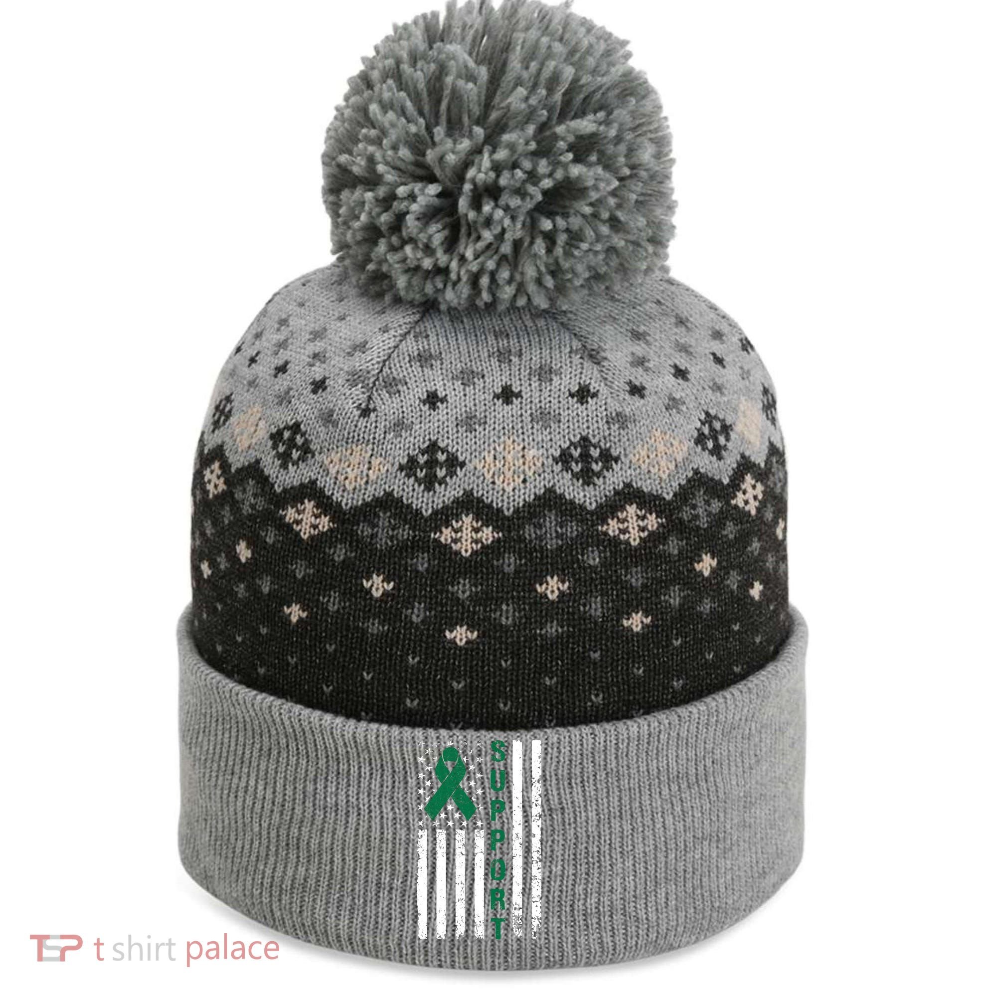 Support Liver Cancer Awareness The Baniff Cuffed Pom Beanie