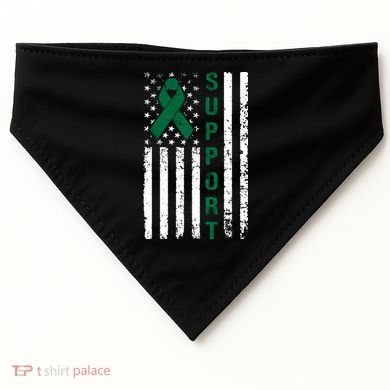 Support Liver Cancer Awareness USA-Made Doggie Bandana