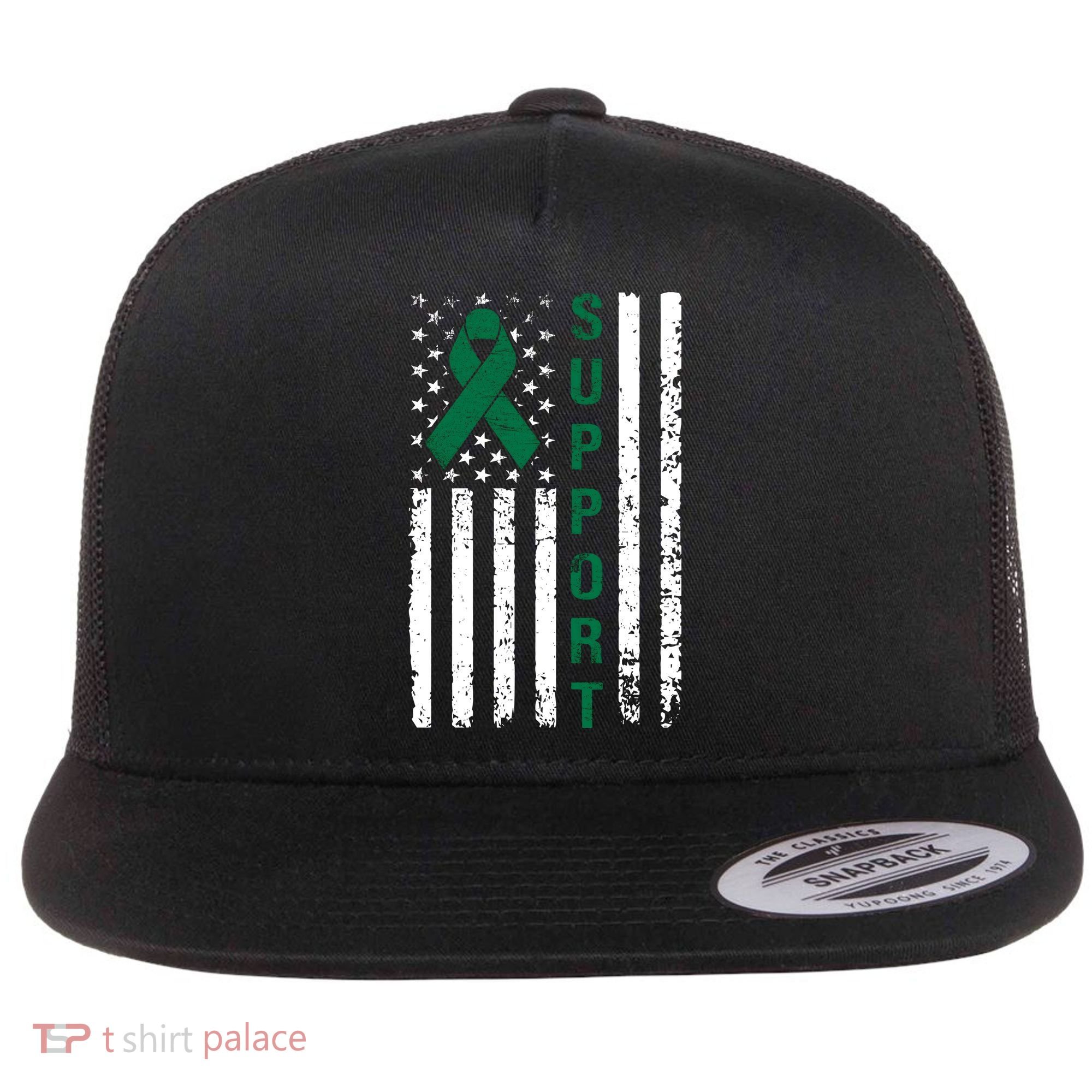 Support Liver Cancer Awareness Flat Bill Trucker Hat