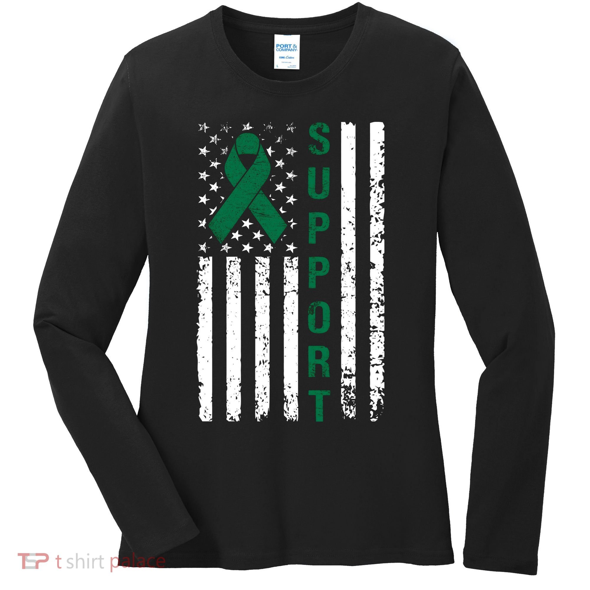 Support Liver Cancer Awareness Women's Long Sleeve Shirt
