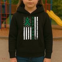 Support Liver Cancer Awareness Kids Hoodie thumb 3