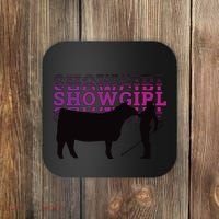 Showgirl Livestock Cattle Showing Fun Show Cattle Coaster thumb 0