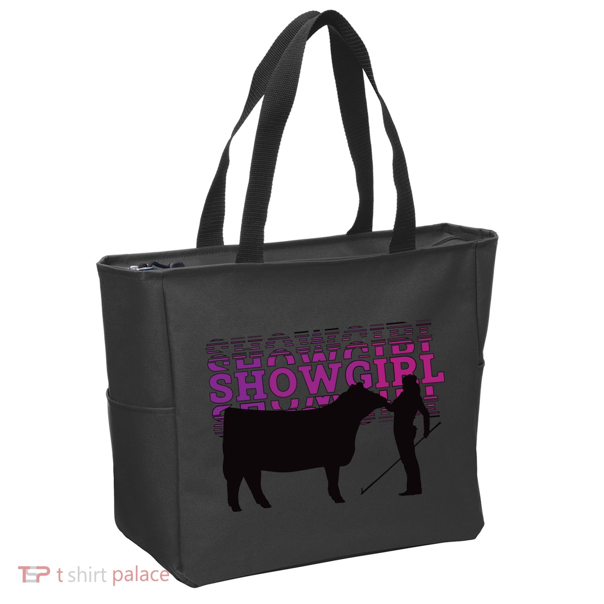 Showgirl Livestock Cattle Showing Fun Show Cattle Tote Bag