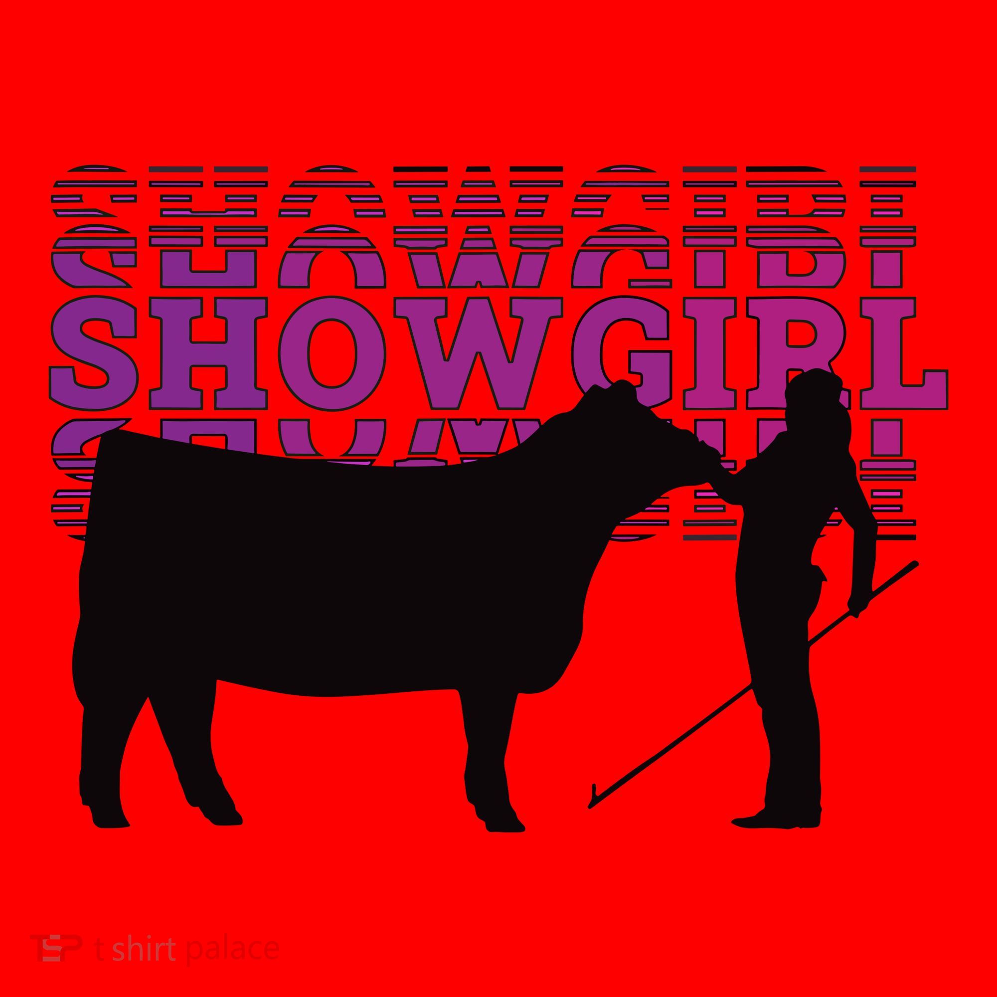 Showgirl Livestock Cattle Showing Fun Show Cattle Santa Hat