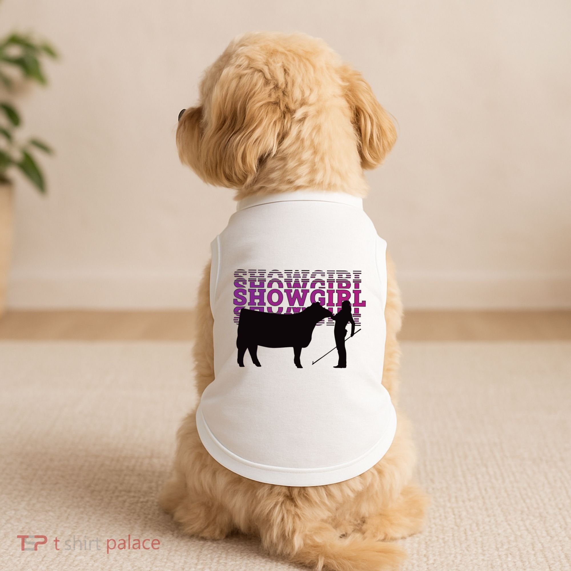 Showgirl Livestock Cattle Showing Fun Show Cattle Doggie Tank