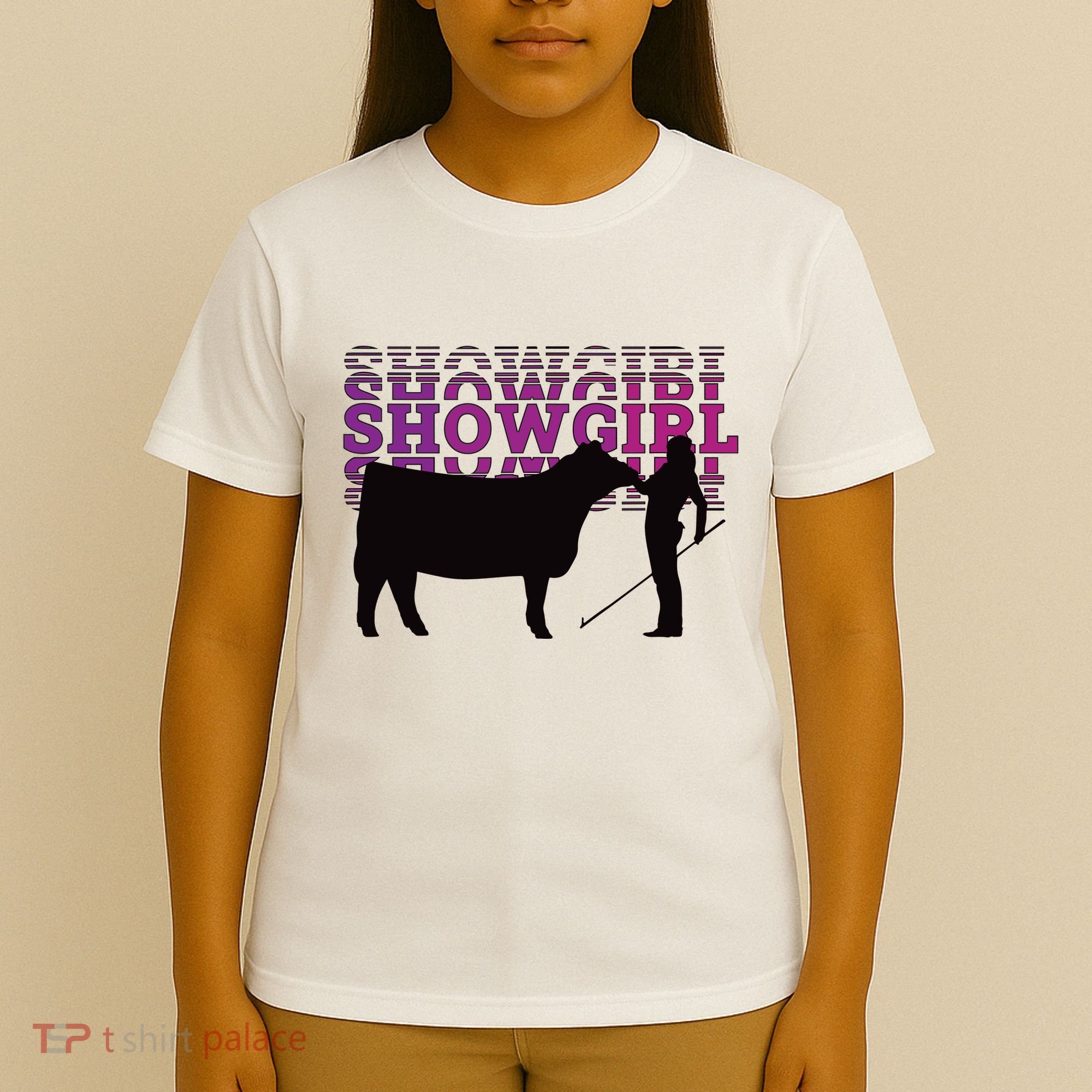 Showgirl Livestock Cattle Showing Fun Show Cattle T-Shirt