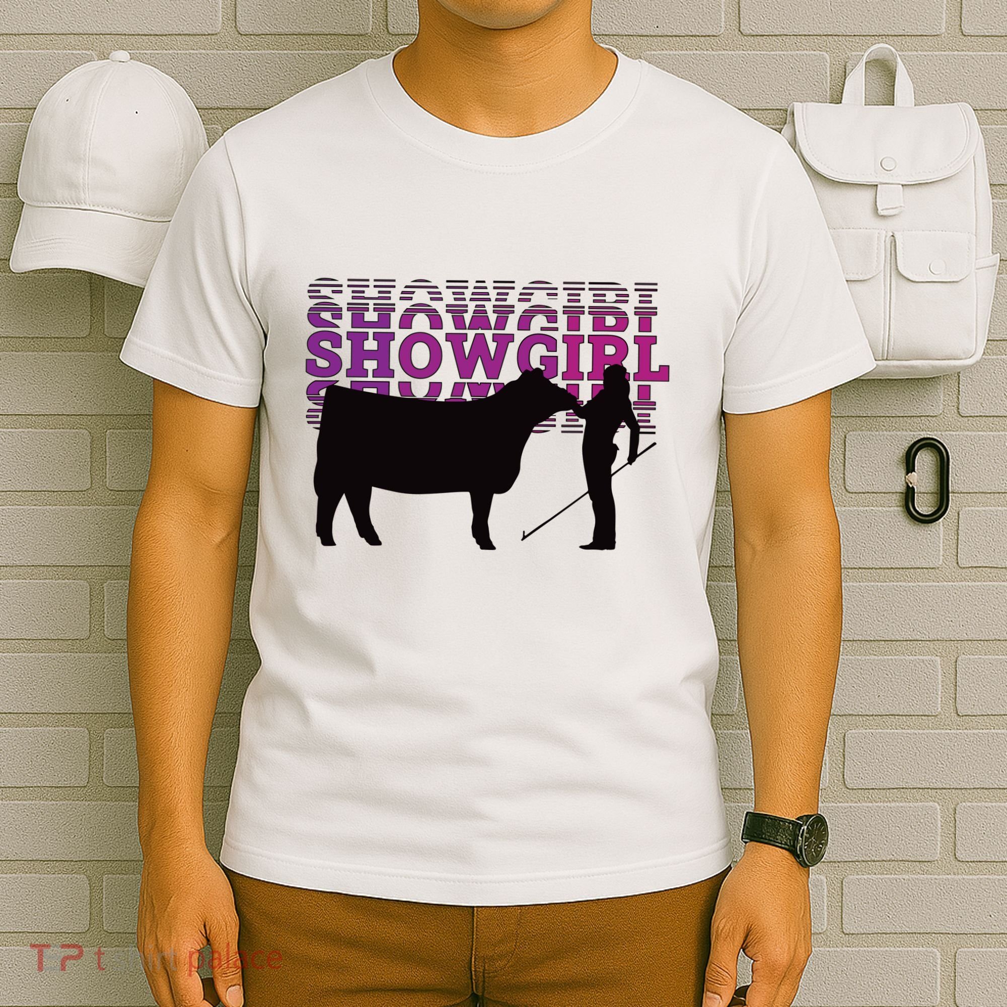 Showgirl Livestock Cattle Showing Fun Show Cattle T-Shirt