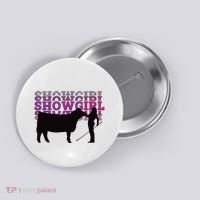 Showgirl Livestock Cattle Showing Fun Show Cattle Button thumb 0