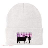 Showgirl Livestock Cattle Showing Fun Show Cattle Beanie thumb 0