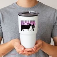 Showgirl Livestock Cattle Showing Fun Show Cattle Tumbler thumb 2