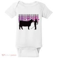 Showgirl Livestock Cattle Showing Fun Show Cattle Baby Bodysuit thumb 0