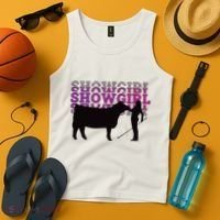 Showgirl Livestock Cattle Showing Fun Show Cattle Tank Top thumb 4