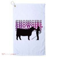 Showgirl Livestock Cattle Showing Fun Show Cattle Golf Towel thumb 0