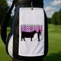 Showgirl Livestock Cattle Showing Fun Show Cattle Golf Towel thumb 2