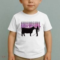 Showgirl Livestock Cattle Showing Fun Show Cattle Toddler T-Shirt thumb 2
