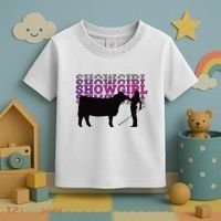 Showgirl Livestock Cattle Showing Fun Show Cattle Toddler T-Shirt thumb 3