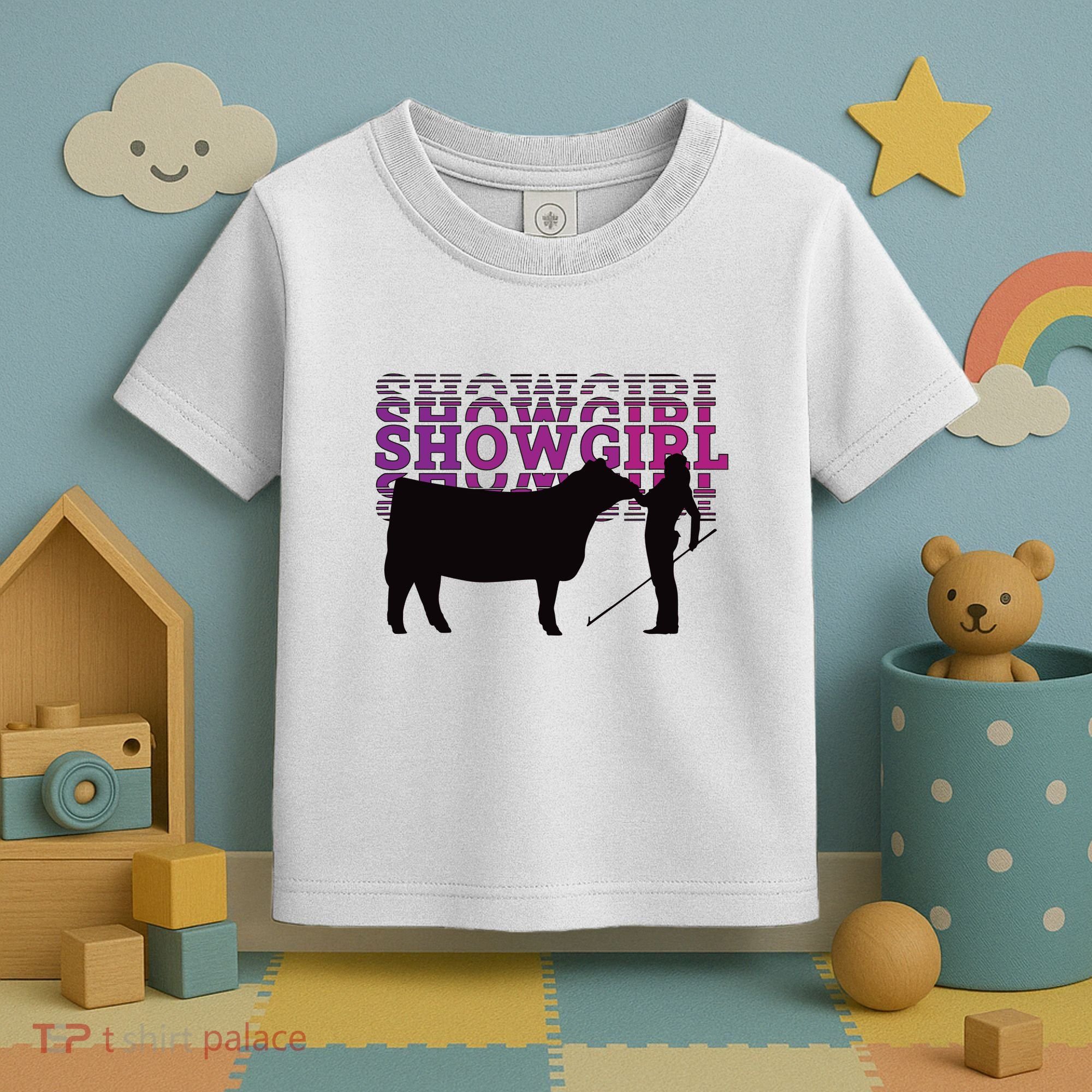 Showgirl Livestock Cattle Showing Fun Show Cattle Toddler T-Shirt