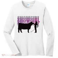 Showgirl Livestock Cattle Showing Fun Show Cattle Women's Long Sleeve Shirt thumb 0
