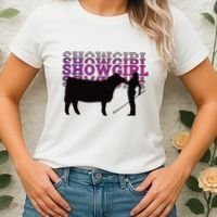 Showgirl Livestock Cattle Showing Fun Show Cattle Women's T-Shirt thumb 2