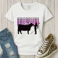 Showgirl Livestock Cattle Showing Fun Show Cattle Women's T-Shirt thumb 3