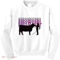 Showgirl Livestock Cattle Showing Fun Show Cattle Kids Sweatshirt thumb 0