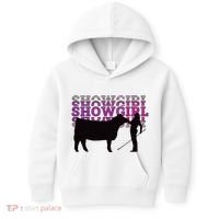 Showgirl Livestock Cattle Showing Fun Show Cattle Kids Hoodie thumb 0