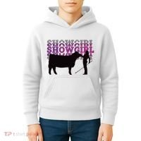 Showgirl Livestock Cattle Showing Fun Show Cattle Kids Hoodie thumb 4