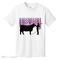 Showgirl Livestock Cattle Showing Fun Show Cattle Kids T-Shirt thumb 0