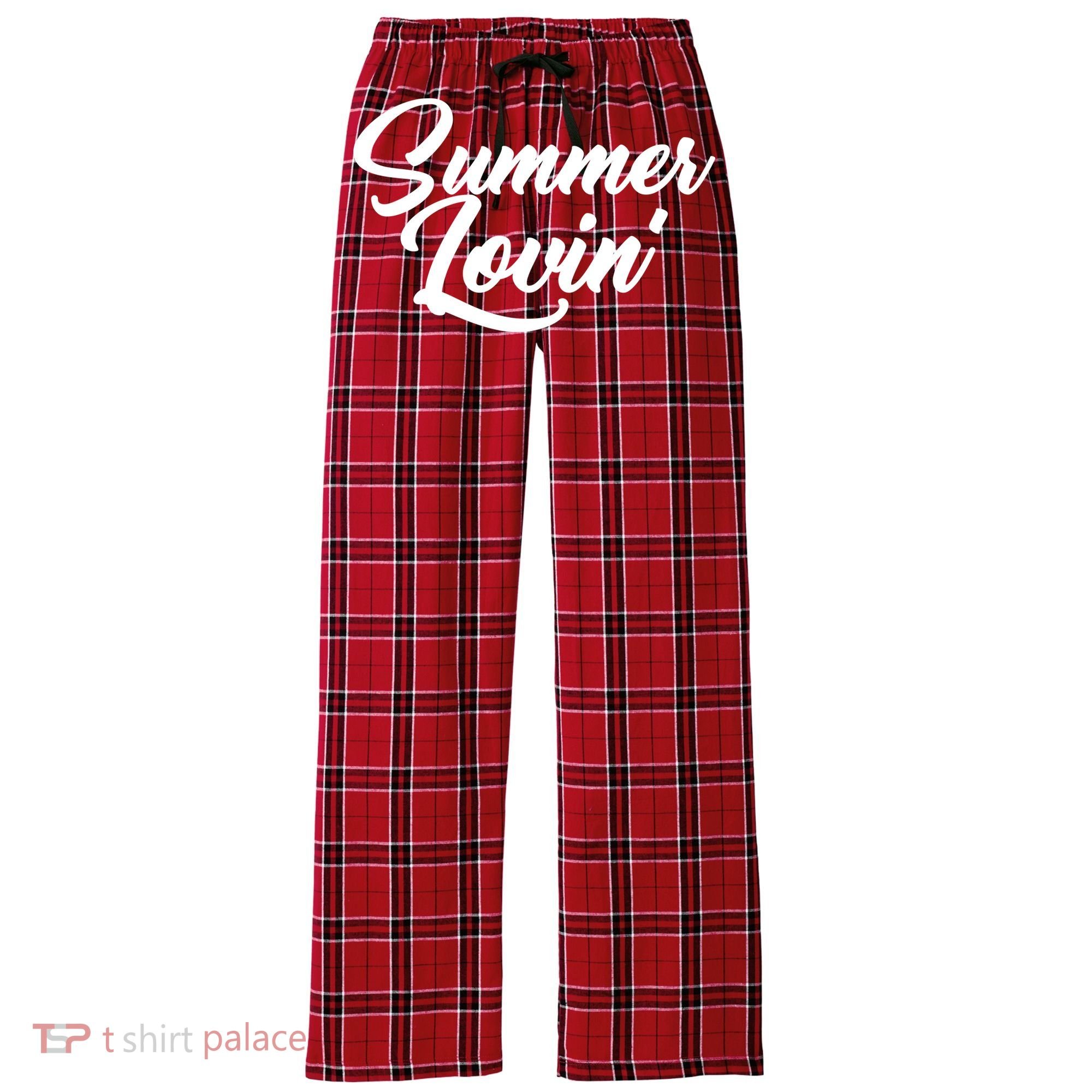 Summer Lovin Cute Women's Flannel Plaid Pajama Pants