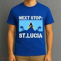 St Lucia Caribbean Vacation Trip Next Stop Vacay Vibes Cool Gift T-Shirt thumb 3