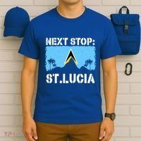 St Lucia Caribbean Vacation Trip Next Stop Vacay Vibes Cool Gift T-Shirt thumb 6