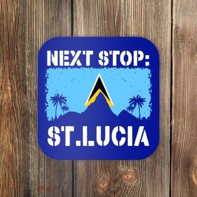 St Lucia Caribbean Vacation Trip Next Stop Vacay Vibes Cool Gift Coaster