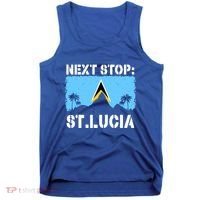 St Lucia Caribbean Vacation Trip Next Stop Vacay Vibes Cool Gift Tank Top thumb 0