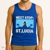St Lucia Caribbean Vacation Trip Next Stop Vacay Vibes Cool Gift Tank Top thumb 3