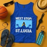 St Lucia Caribbean Vacation Trip Next Stop Vacay Vibes Cool Gift Tank Top thumb 4