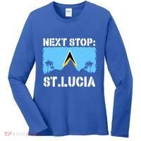 St Lucia Caribbean Vacation Trip Next Stop Vacay Vibes Cool Gift Women's Long Sleeve Shirt thumb 0