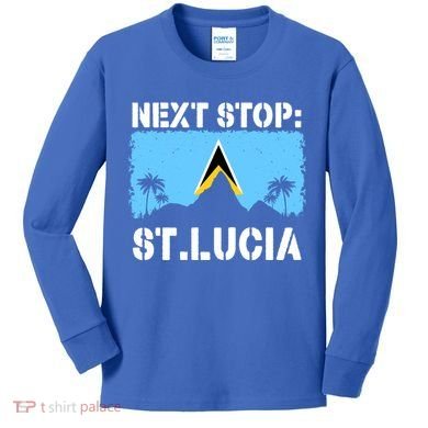 St Lucia Caribbean Vacation Trip Next Stop Vacay Vibes Cool Gift Kids Long Sleeve Shirt